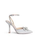 DREAM PAIRS Women's High Heels Destiny Closed Toe Strappy Heels Sexy Rhinestone Ankle Strap Pumps Wedding Bridal Party Dress Shoes Destiny,Size 8,Silver,SDPU2208W