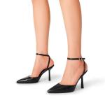 DREAM PAIRS High Heels for Women Closed Pointed Toe Dress Shoes for Women Ankle Strap Stiletto Heel Party Wedding Sexy Pump Shoes,Size 8,Black-Pu,SDPU2496W