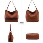 Wrangler Hobo Bags for Women Vegan Leather Shoulder Purses and Handbags with Crossbody Strap WG20-918ABR