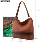 Wrangler Hobo Bags for Women Vegan Leather Shoulder Purses and Handbags with Crossbody Strap WG20-918ABR