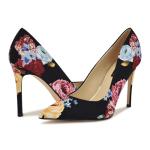 Nine West Women's Fresh Pump, Black Rose Multi 002, 10