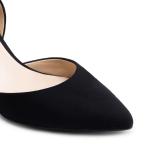 DREAM PAIRS Women's High Heel Closed Toe Dress Shoes Pumps Elegant Stiletto D'Orsay Slip On,Size 7,Black-Suede,DWUMPU2512