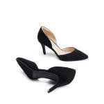 DREAM PAIRS Women's High Heel Closed Toe Dress Shoes Pumps Elegant Stiletto D'Orsay Slip On,Size 7,Black-Suede,DWUMPU2512