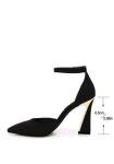 Juliet Holy Womens Pumps Point Closed Toe Heels Buckle Ankle Strap D'Orsay Heeled Sandals