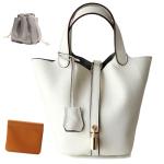 Genuine Leather Lock Design Bucket Bag Vegetable Basket, Fashionable and Versatile Satchel Handbag