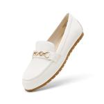 DREAM PAIRS Loafers for Women Casual Comfortable Slip On Flat Lightweight Leisure Work Shoe Comfort Walking Shoes,Size 10,White,DWUMSP2501