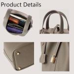 Genuine Leather Lock Design Bucket Bag Vegetable Basket, Fashionable and Versatile Satchel Handbag