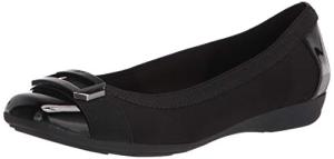 Anne Klein Women's Uplift Ballet Flat, Black,7.5
