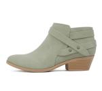 Soda SWEETEN Women's Fashion Closed Toe Multi Strap Ankle Bootie Block Heel (Sage Nubuck Sweeten, medium numeric_10)