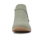 Soda SWEETEN Women's Fashion Closed Toe Multi Strap Ankle Bootie Block Heel (Sage Nubuck Sweeten, medium numeric_10)