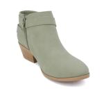 Soda SWEETEN Women's Fashion Closed Toe Multi Strap Ankle Bootie Block Heel (Sage Nubuck Sweeten, medium numeric_10)