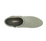 Soda SWEETEN Women's Fashion Closed Toe Multi Strap Ankle Bootie Block Heel (Sage Nubuck Sweeten, medium numeric_10)