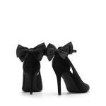 DREAM PAIRS Women's High Heels Stiletto Strappy Pointed Toe Bow Dress Shoes Sexy Party Wedding Pumps,Size 9,Black-Suede,SDPU2450W