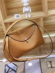 GKOKG Woman Handbag Luxury Leather Underaem Shoulder Casual (Brown, Large)