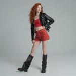 VOMIRA Slouchy Boots Fold Over Boot for Women Wide Calf Boot Black Platform Boots