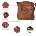 Leather Crossbody Bags for Women - Trendy Crossbody Purses For Women - Medium Size Handbag - Ladies Sling Bag - Leather Crossover Bags - Gifts For Her
