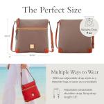 Dooney & Bourke Women's Crossbody in Pebble Grain Leather, Large Handbag with Adjustable Shoulder Strap, Taupe