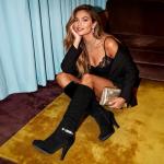 DREAM PAIRS Women's Knee High Platform Heel Boots,Size 7,Black,SARAH