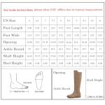 Modatope Knee High Tan Suede Flat Rounded Toe Boots Low Chunky Heel Elastic Fashion Fall Winter Boot Block Heels Riding Boot 2025 with Side Zipper Size 7