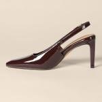 Amazon Essentials Women's Slingback Heels, Brown Patent, 12