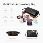 befen Genuine Leather Crossbody Bags for Women Black Leather Purse with Built in Wallet RFID Blocking Crossbody Small Purse for Travel Trendy Women's Crossbody Handbags with Adjustable Strap for Daily