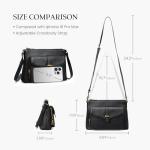 befen Genuine Leather Crossbody Bags for Women Black Leather Purse with Built in Wallet RFID Blocking Crossbody Small Purse for Travel Trendy Women's Crossbody Handbags with Adjustable Strap for Daily