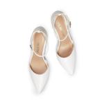 DREAM PAIRS Women's White Pointed Toe Stiletto Heels