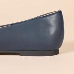 Amazon Essentials Women's Bow Ballet Flat, Navy, 9