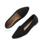 DREAM PAIRS Women's Flats, Pointed Toe Slip-On Dressy Flat Shoes, Comfortable Business Casual Dress Shoes for Office Work,Size 9,Black,DWUMSP2502