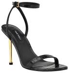 Heeled Sandal Black Croco 006 Black Croco 006 Stay fashionable Nine West Reina dress sandal This features simple sexy silhouette paired skinny high heel trendy almond toe Perfect dressing down Founded 1978, empowers women take world style, day night Open Toe