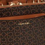 Calvin Klein Margot Textured Logo Emboss Satchel