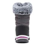 HOBIBEAR Women's Waterproof Winter Snow Boots Lightweight Warm Faux Fur Lined Mid-Calf Booties（Grey/New,8