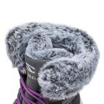 HOBIBEAR Women's Waterproof Winter Snow Boots Lightweight Warm Faux Fur Lined Mid-Calf Booties（Grey/New,8