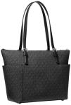 Michael Kors Jet Set East West Tote, Silver-Tone Hardware/Black