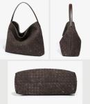 Woven Suede Shoulder Bag for Women Suede Hobo Bag Tote Elegant Handbag Satchel for Work Travel