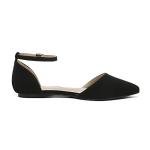 DREAM PAIRS Flapointed Women's Casual D'Orsay Pointed Plain Ballet Comfort Soft Slip On Flats Shoes,Size 8.5,Black/Nubuck,Flapointed