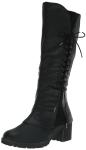 MUK LUKS Women's Lucy Lonnie Boots, Black, 6.5