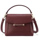BOSTANTEN Small Crossbody Bags for Women Trendy Top Handle Shoulder Purse Vegan Leather Handbags with Flap Wine Red