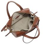 Fossil Women's Rachel Leather Satchel Purse Handbag, Brown (Model: ZB7256200)