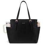 LOVEVOOK Laptop Tote Bag for Women With Large Cup Holder, Leather Work Tote Bag for Women,17.3 Inch Professional Computer Briefcase Business Teacher Commuter Shoulder Bag,Office Travel Gift