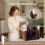 LOVEVOOK Laptop Tote Bag for Women With Large Cup Holder, Leather Work Tote Bag for Women,17.3 Inch Professional Computer Briefcase Business Teacher Commuter Shoulder Bag,Office Travel Gift