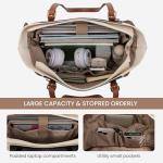 LOVEVOOK Laptop Tote Bag for Women With Large Cup Holder, Leather Work Tote Bag for Women,17.3 Inch Professional Computer Briefcase Business Teacher Commuter Shoulder Bag,Office Travel Gift