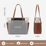 LOVEVOOK Laptop Tote Bag for Women With Large Cup Holder, Leather Work Tote Bag for Women,17.3 Inch Professional Computer Briefcase Business Teacher Commuter Shoulder Bag,Office Travel Gift