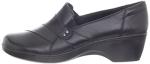 Clarks Women's May Marigold Slip-On Loafer, Black Leather, 9 M US
