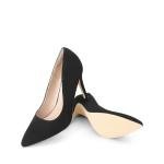 DREAM PAIRS Women's Closed Toe High Heels Dress Pointed Toe Wedding Pump Shoes,Size 8,Black/Nubuck