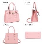 Qiyuer Women Purses And Handbags Set Ladies Top Handle Satchel Tote Shoulder Work Bag With Matching Clutch Wallet 2PCS Pink