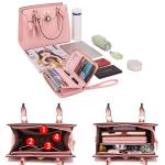 Qiyuer Women Purses And Handbags Set Ladies Top Handle Satchel Tote Shoulder Work Bag With Matching Clutch Wallet 2PCS Pink