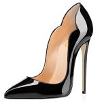 FSJ Women Classic Pointed Toe High Heels Sexy Stiletto Pumps Office Lady Dress Shoes Size 11 Black