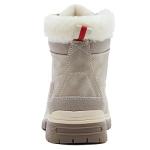 ANJOUFEMME Womens Hiking Snow Winter Boots - Waterproof Work Ankle Boots for Women Comfortable Warm Fur Boots for Backpacking Cycling FNW19-GREY-8