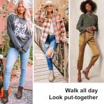 Jeossy Women's Ankle Boots, Low Heel Trendy Dress Booties, 905 - Tan Nubuck, Size 8.5 US - Zipper and Round Toe (DJY905 tan Nubuck 08.5)